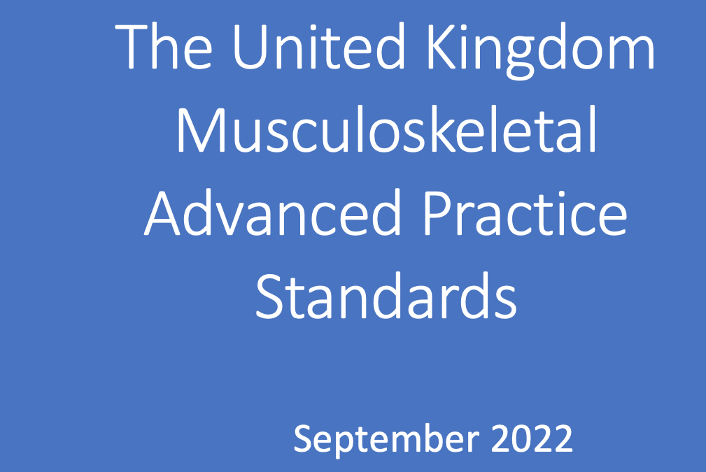 Implementing environmental physiotherapy learning outcomes in the new UK MSK Advanced Practice Standards