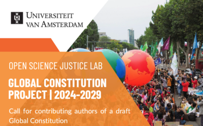 Contribute to a new global constitution for social wellbeing and environmental prosperity within an equitable world