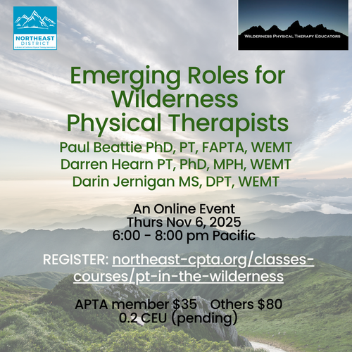 Emerging roles for wilderness physical therapists
